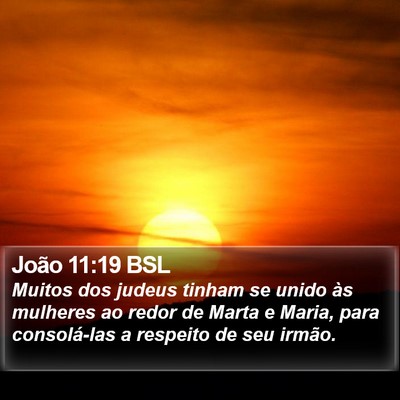 João 11:19 BSL Bible Verse Image
