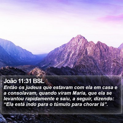 João 11:31 BSL Bible Verse Image