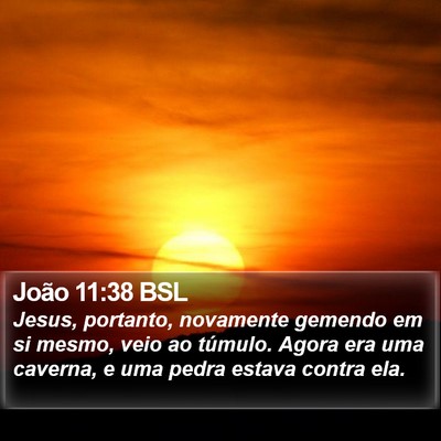 João 11:38 BSL Bible Verse Image