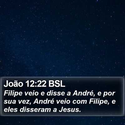 João 12:22 BSL Bible Verse Image