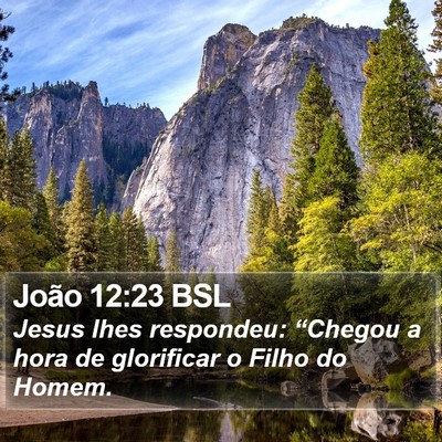 João 12:23 BSL Bible Verse Image