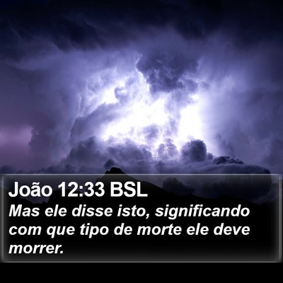 João 12:33 BSL Bible Verse Image