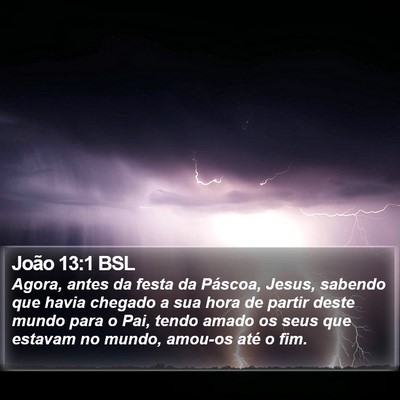João 13:1 BSL Bible Verse Image