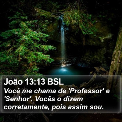 João 13:13 BSL Bible Verse Image