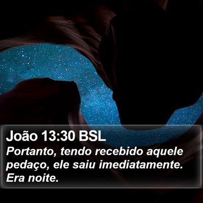 João 13:30 BSL Bible Verse Image