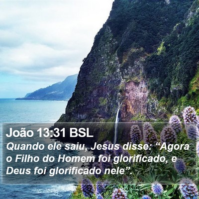 João 13:31 BSL Bible Verse Image
