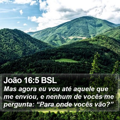 João 16:5 BSL Bible Verse Image