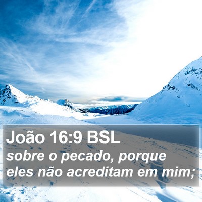 João 16:9 BSL Bible Verse Image