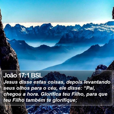 João 17:1 BSL Bible Verse Image