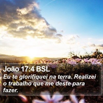 João 17:4 BSL Bible Verse Image