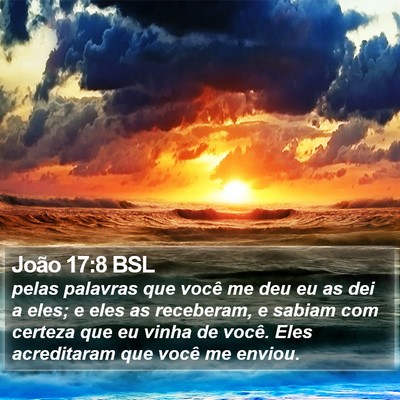 João 17:8 BSL Bible Verse Image