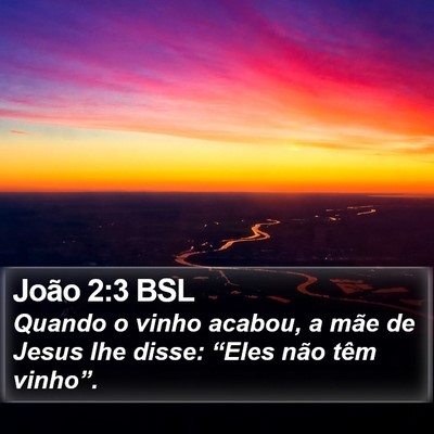 João 2:3 BSL Bible Verse Image