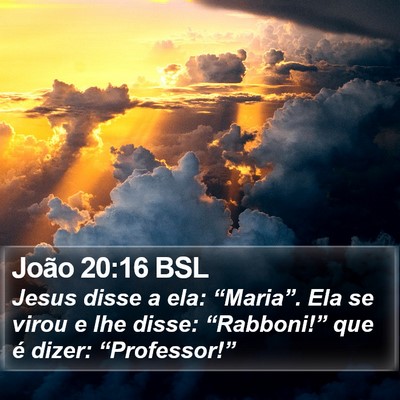 João 20:16 BSL Bible Verse Image