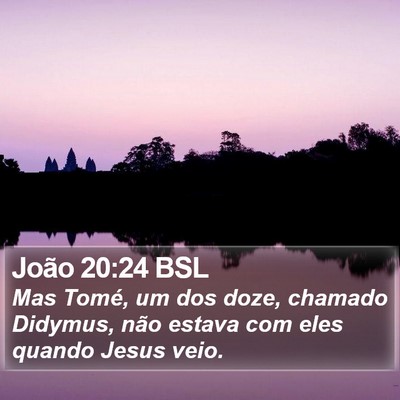 João 20:24 BSL Bible Verse Image