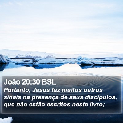 João 20:30 BSL Bible Verse Image