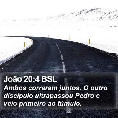 João 20:4 BSL Bible Verse Image