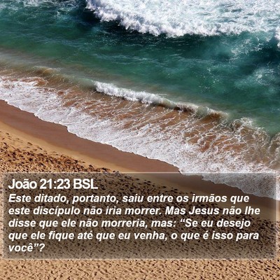João 21:23 BSL Bible Verse Image