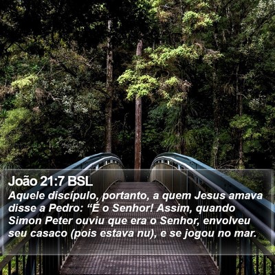 João 21:7 BSL Bible Verse Image