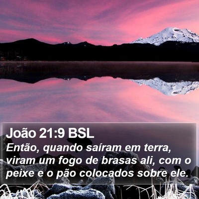 João 21:9 BSL Bible Verse Image
