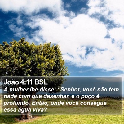 João 4:11 BSL Bible Verse Image