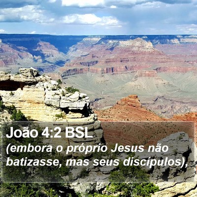 João 4:2 BSL Bible Verse Image