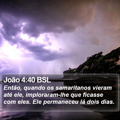 João 4:40 BSL Bible Verse Image