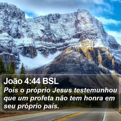 João 4:44 BSL Bible Verse Image