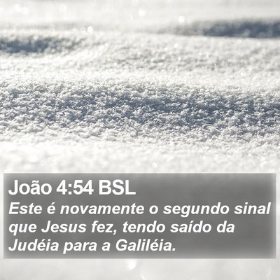 João 4:54 BSL Bible Verse Image