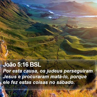 João 5:16 BSL Bible Verse Image