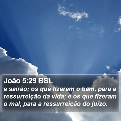 João 5:29 BSL Bible Verse Image
