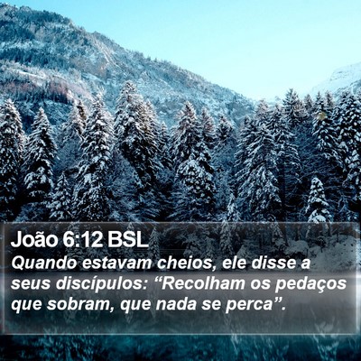 João 6:12 BSL Bible Verse Image