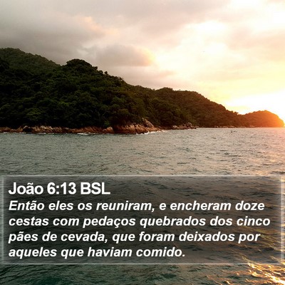 João 6:13 BSL Bible Verse Image