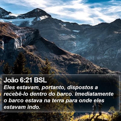 João 6:21 BSL Bible Verse Image