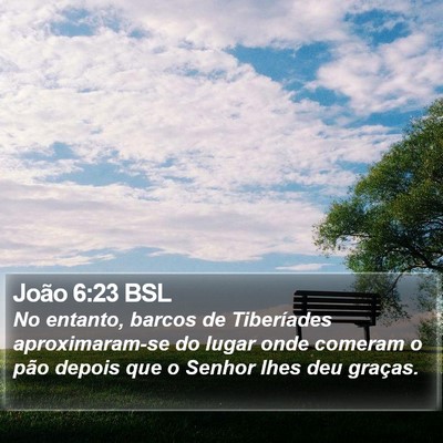 João 6:23 BSL Bible Verse Image