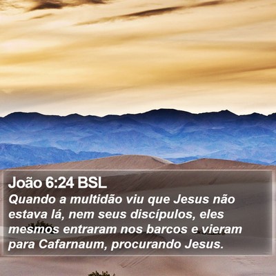 João 6:24 BSL Bible Verse Image