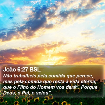 João 6:27 BSL Bible Verse Image
