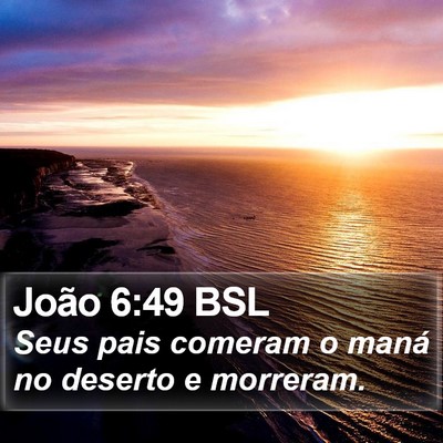 João 6:49 BSL Bible Verse Image