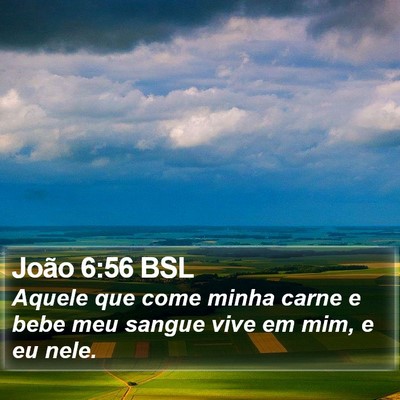 João 6:56 BSL Bible Verse Image