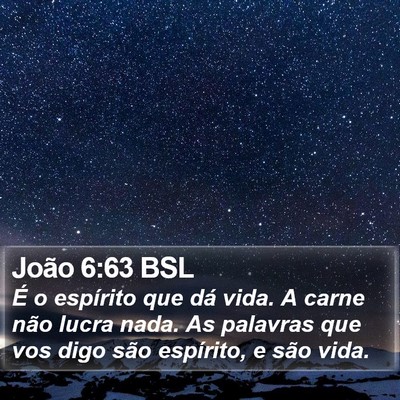 João 6:63 BSL Bible Verse Image