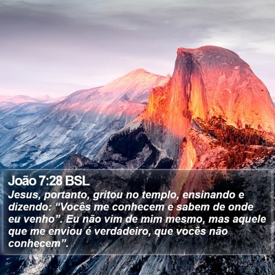João 7:28 BSL Bible Verse Image