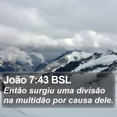 João 7:43 BSL Bible Verse Image