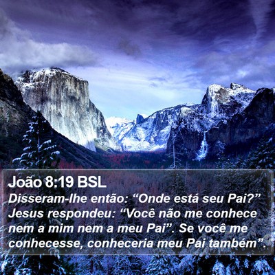 João 8:19 BSL Bible Verse Image