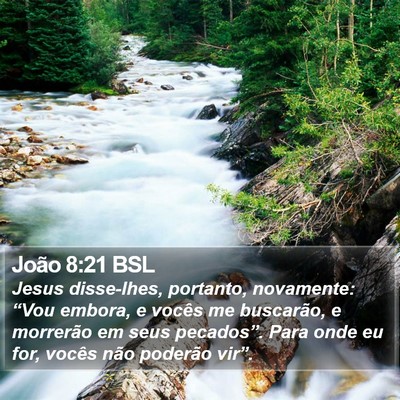 João 8:21 BSL Bible Verse Image
