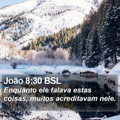 João 8:30 BSL Bible Verse Image