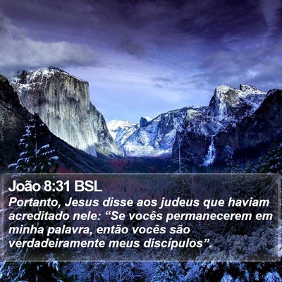 João 8:31 BSL Bible Verse Image