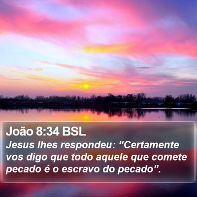 João 8:34 BSL Bible Verse Image