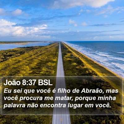 João 8:37 BSL Bible Verse Image