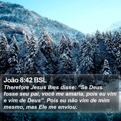 João 8:42 BSL Bible Verse Image