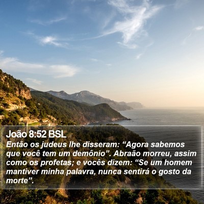 João 8:52 BSL Bible Verse Image