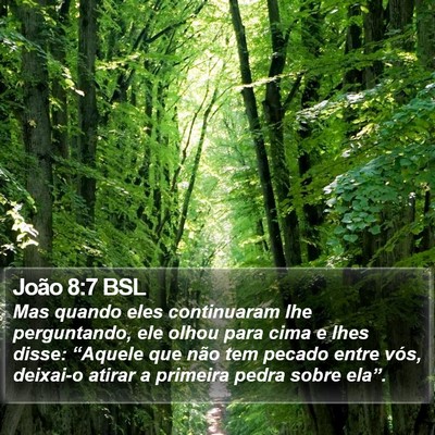 João 8:7 BSL Bible Verse Image